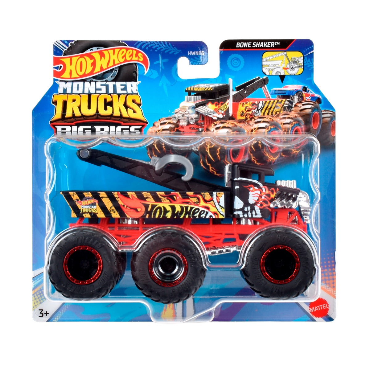 Hot Wheels Camiones Remolque Sorpresa Escala 1:64 - Bone Shaker