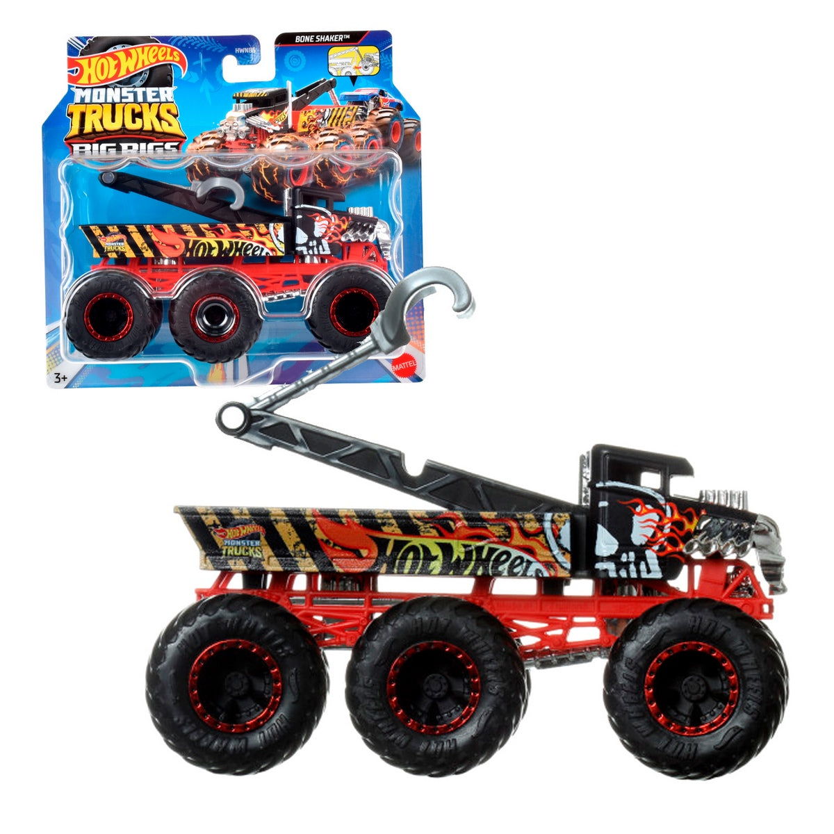 Hot Wheels Camiones Remolque Sorpresa Escala 1:64 - Bone Shaker