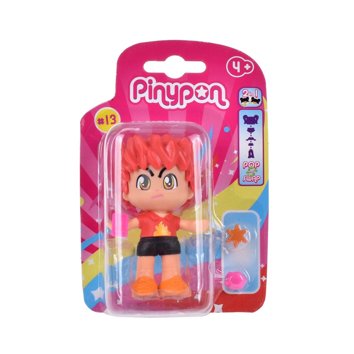 Muñeca Tematica Emocional Con Doble Cara Y Accesorios De Pinypon - Cabello Rojo
