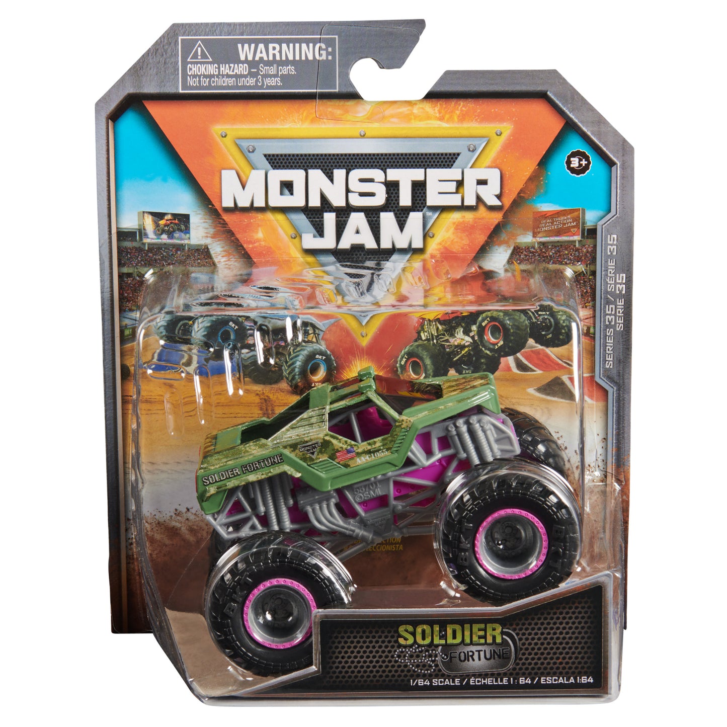 Monster Jam Vehículo Metalico 1:64 - Soldier Fortune
