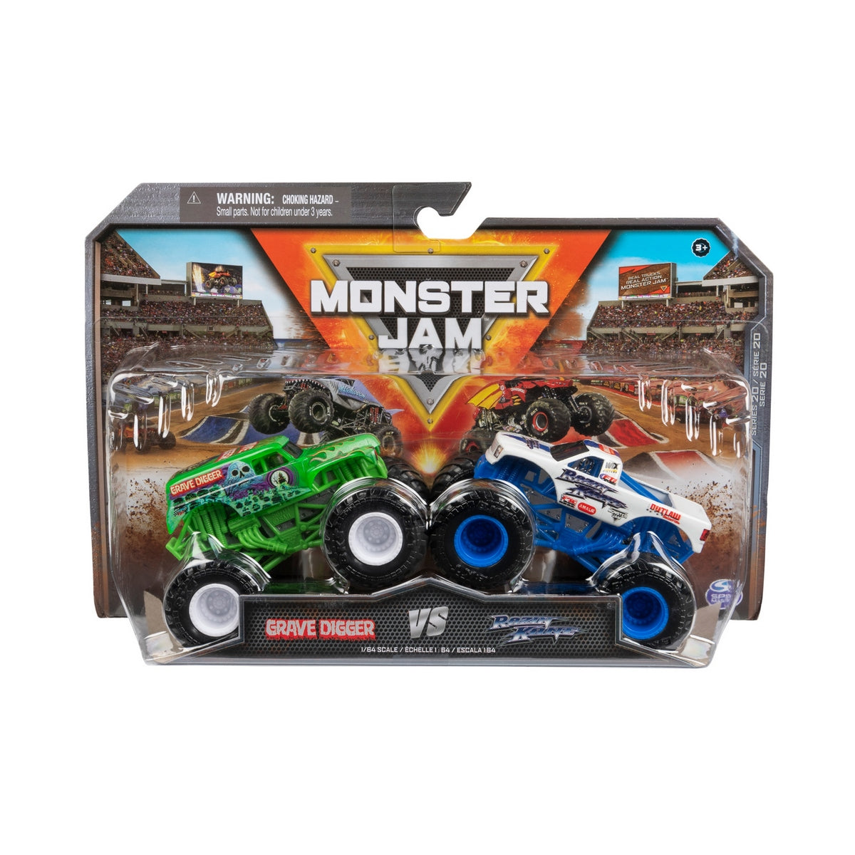 Monster Jam Vehiculos 1:64 Pack 2 - Wreckreation V/S Ranger Rescue