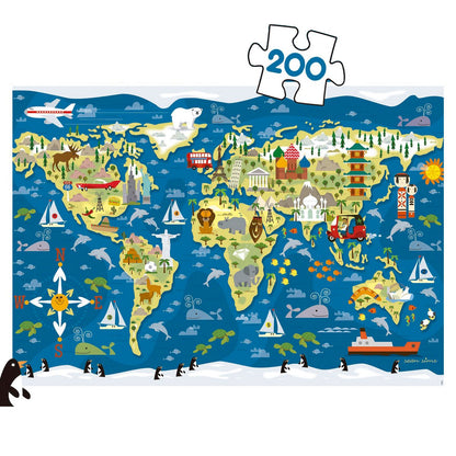 Puzzle 200 Piezas Mapa Del Mundo Educa