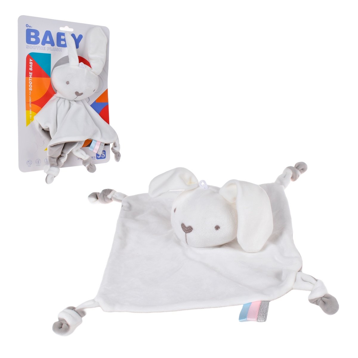 Tuto Conejo De Plush Blanco Con Sonajero - Conejo