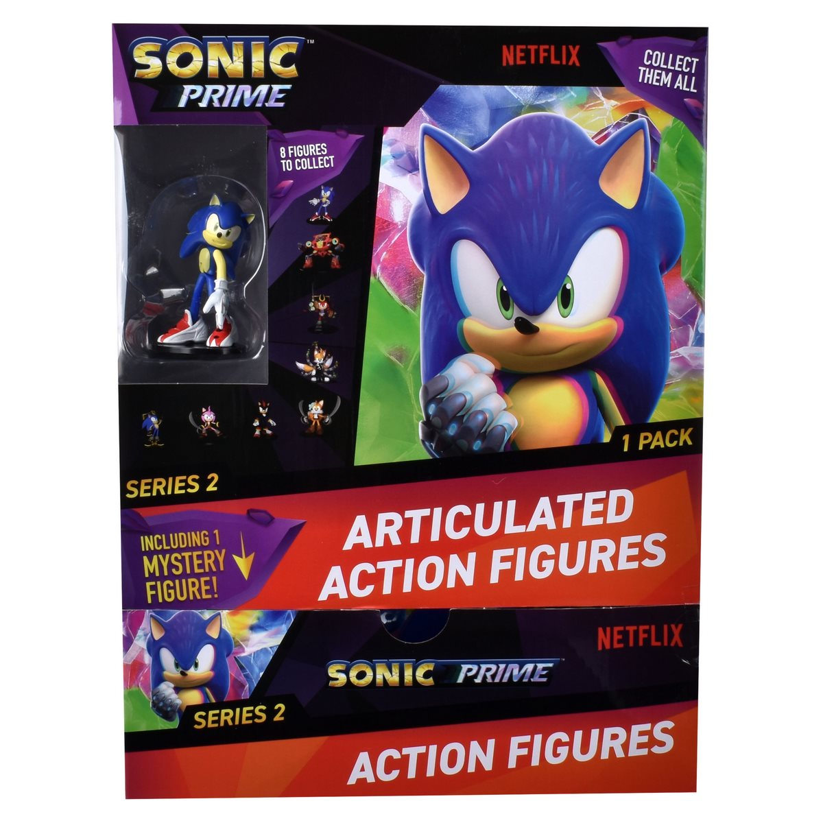Figura Articulada De 8 Cms Sonic En Capsula Con Base Y Folleto Serie 2