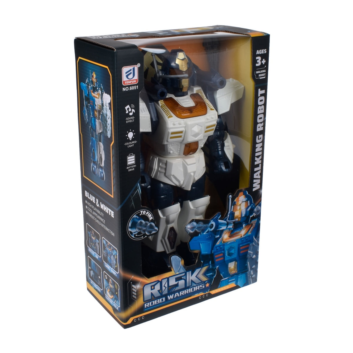 Robot Que Camina Con Luces Y Sonido - Blanco