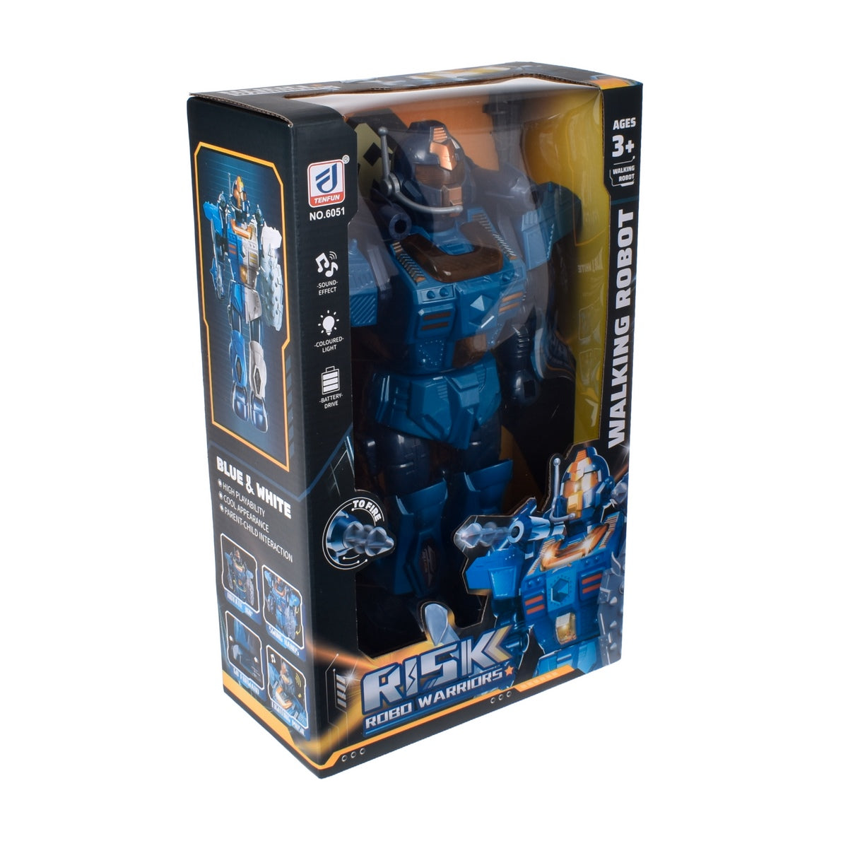 Robot Que Camina Con Luces Y Sonido - Azul