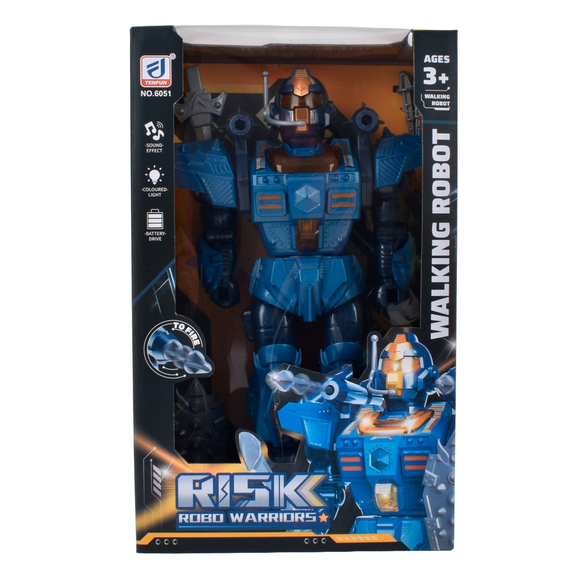 Robot Que Camina Con Luces Y Sonido - Azul