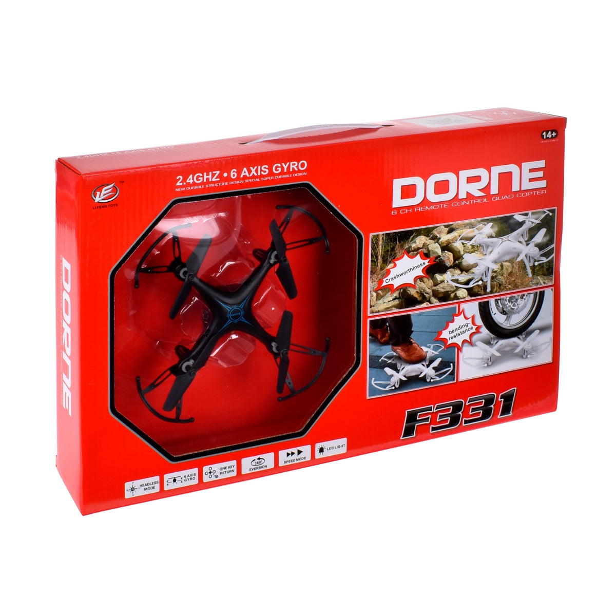Mini Dron 360 Con Luz Led Con Control - Negro