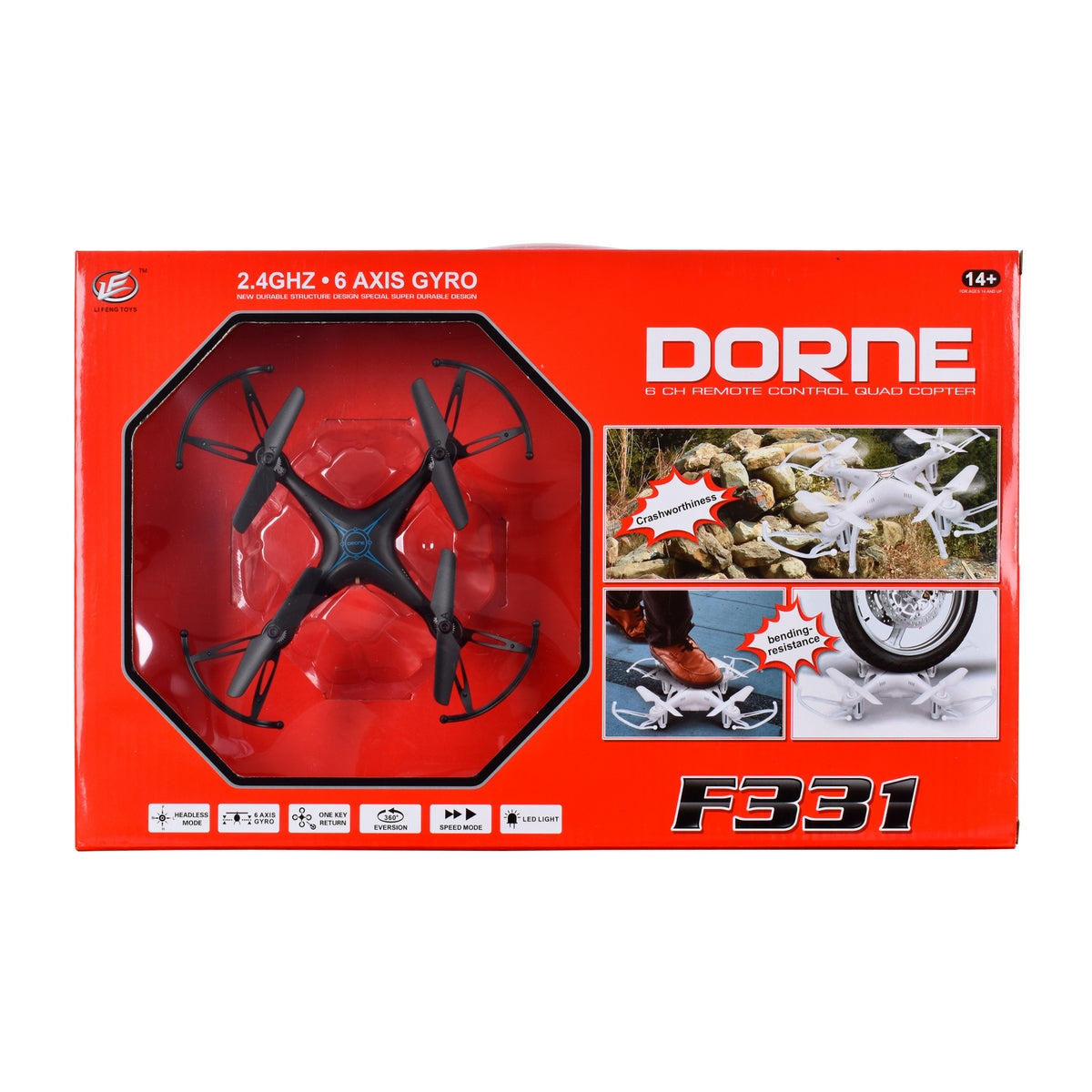 Mini Dron 360 Con Luz Led Con Control - Negro