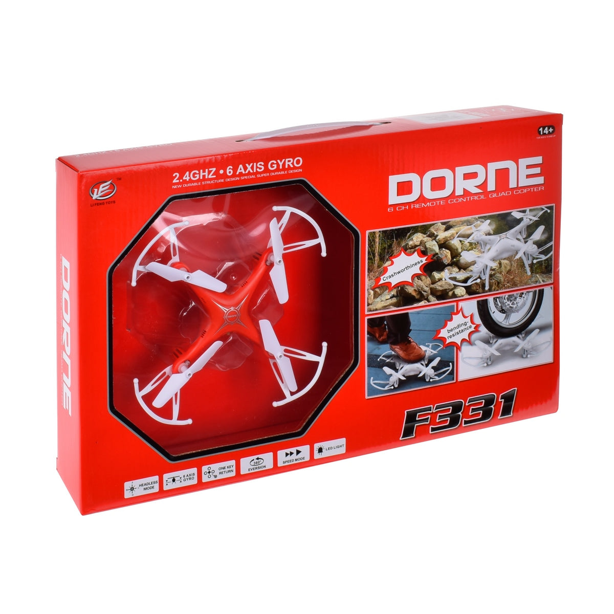 Mini Dron 360 Con Luz Led Con Control - Rojo