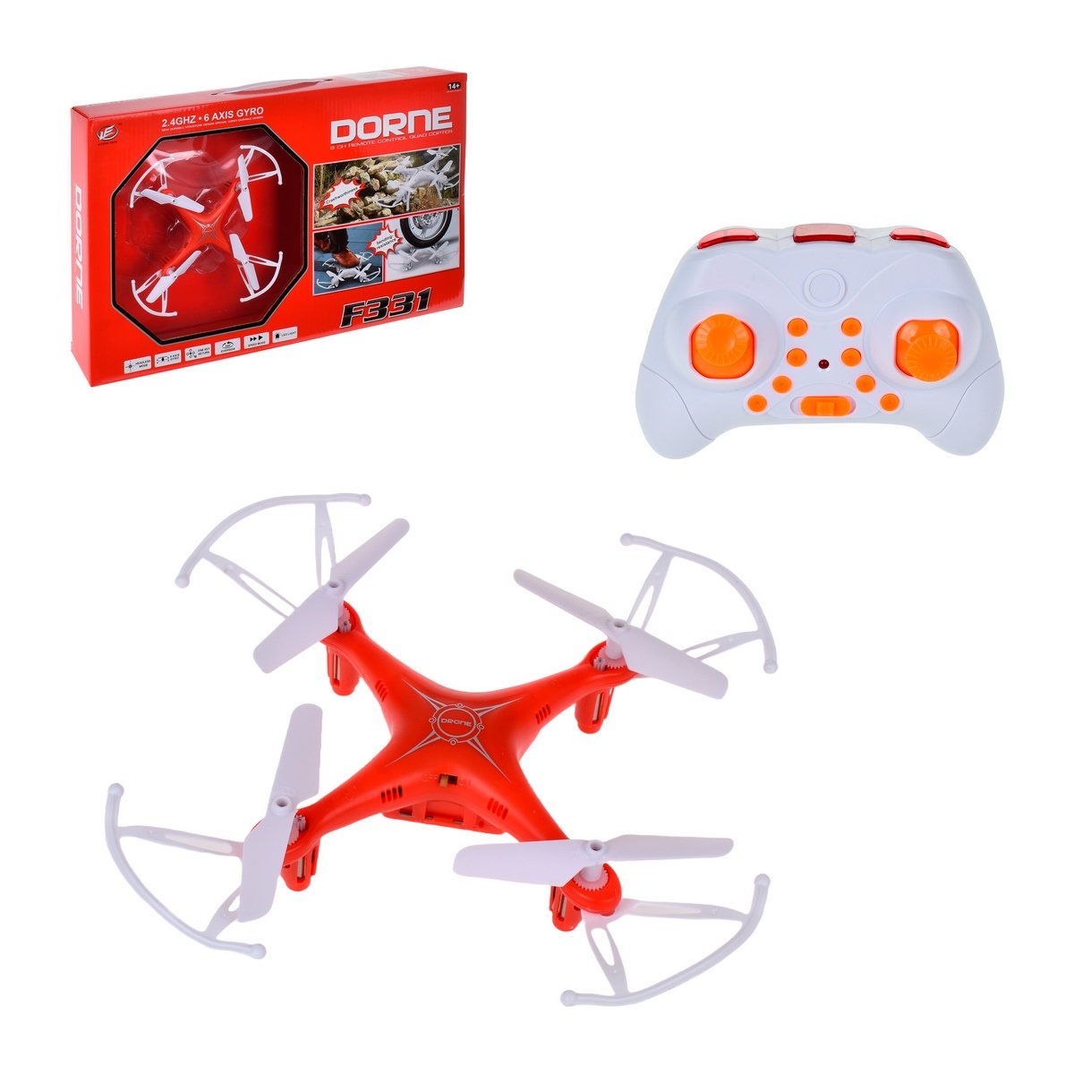 Mini Dron 360 Con Luz Led Con Control - Rojo