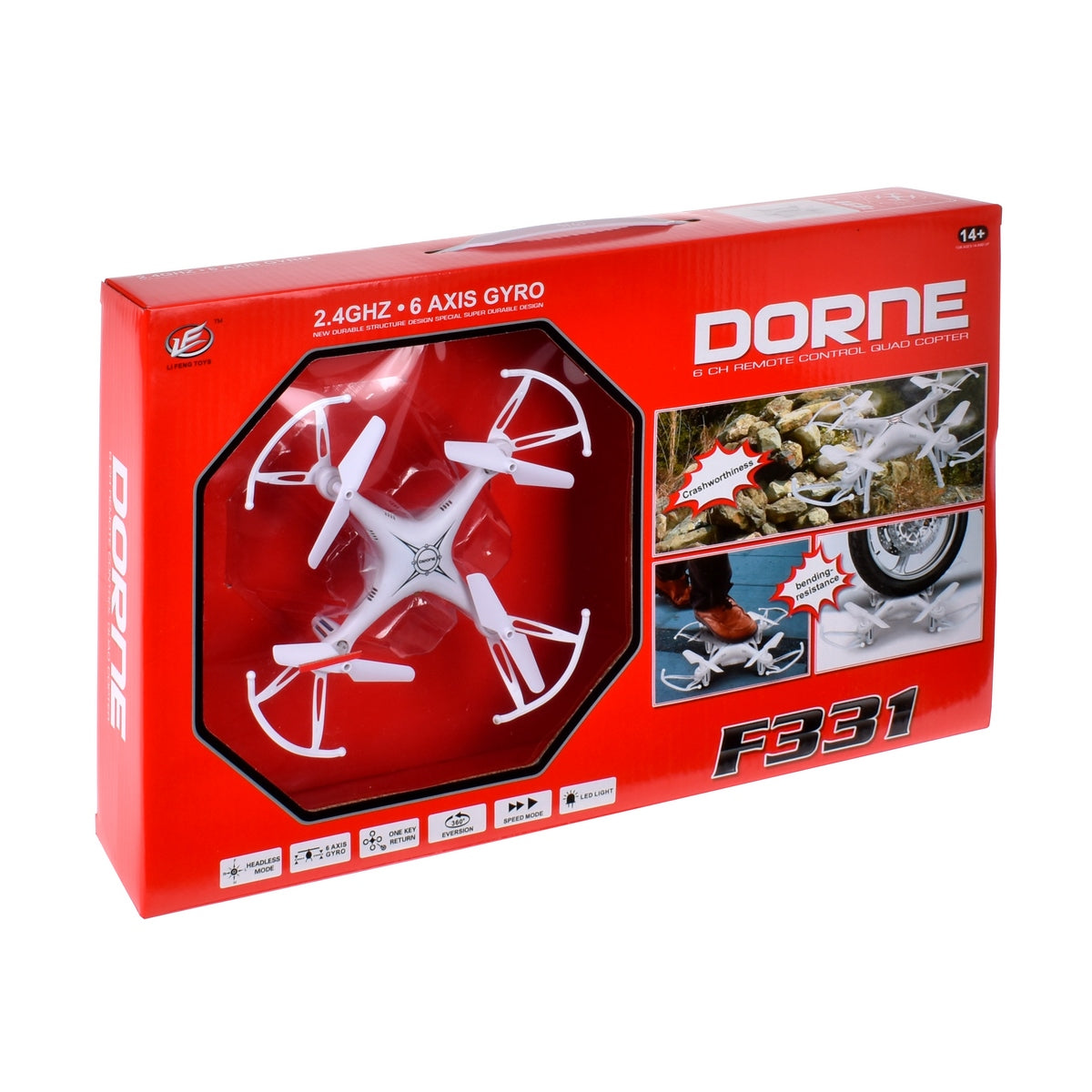 Mini Dron 360 Con Luz Led Con Control - Blanco