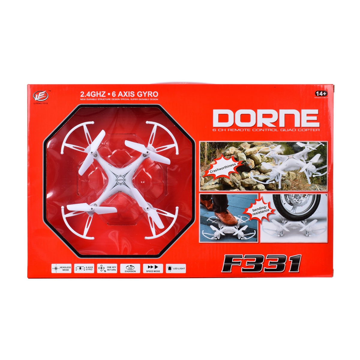 Mini Dron 360 Con Luz Led Con Control - Blanco