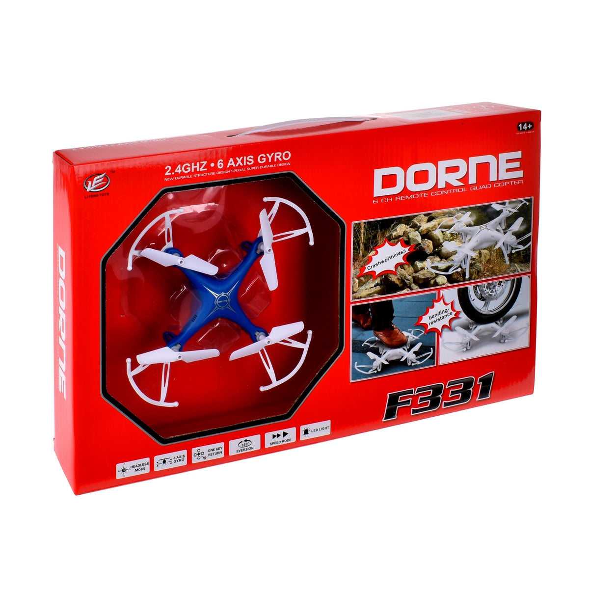 Mini Dron 360 Con Luz Led Con Control - Azul