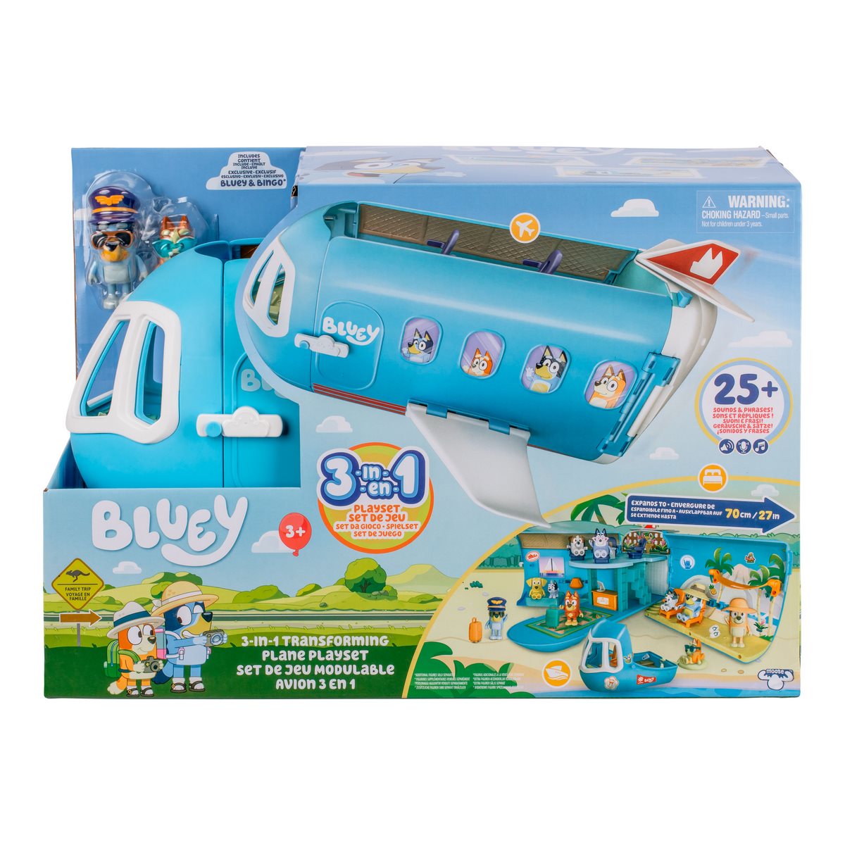 Bluey Avión Tranformación 3 En 1