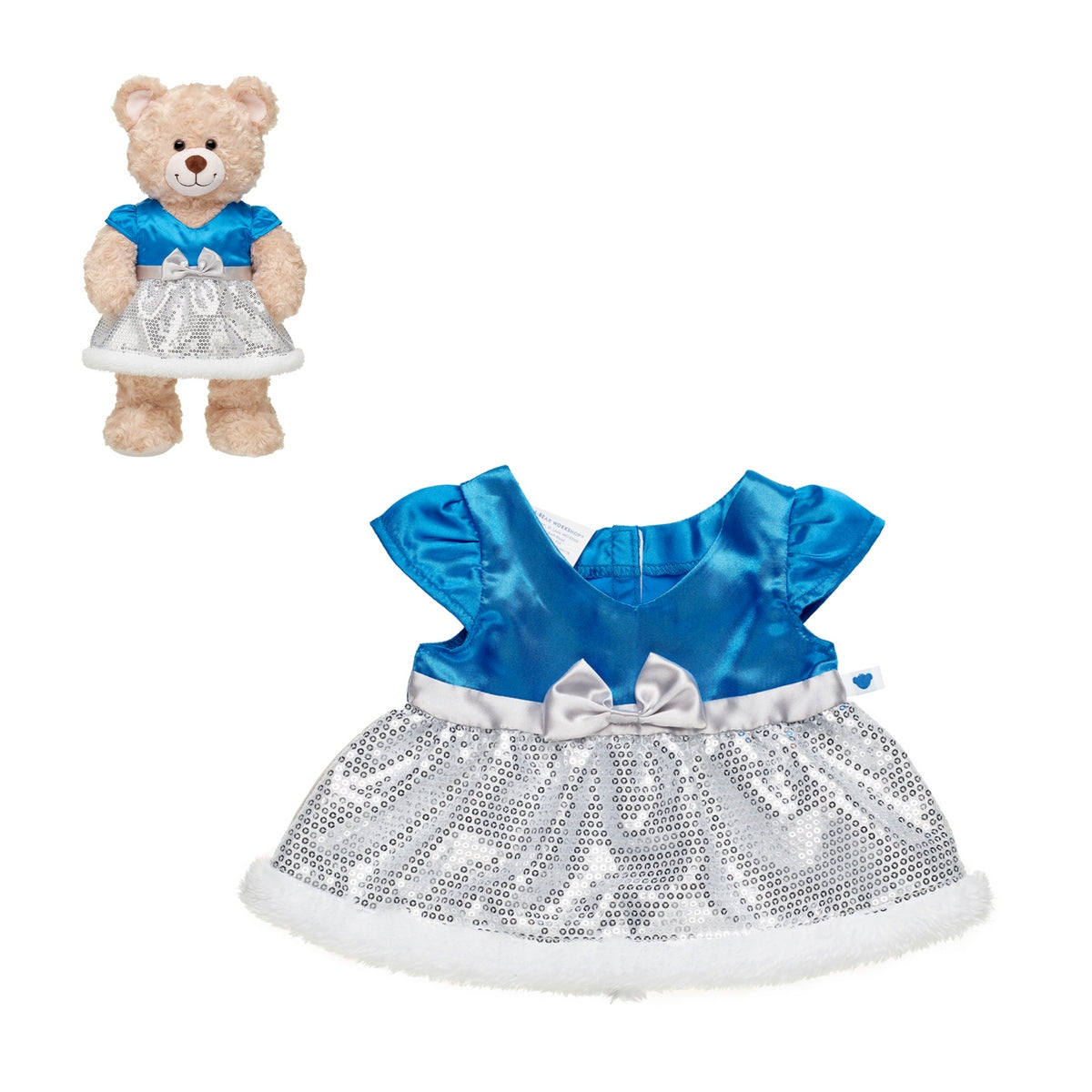Vestido Fancy Azul Build-A-Bear Categoría: Ropa Build-a-Bear Tipo producto:  Accesorios para muñecas y muñecos de acción