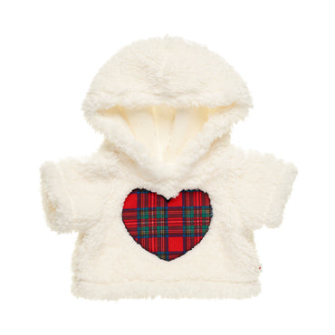 Poleron Blanco Piel Corazon Escoses Build-A-Bear