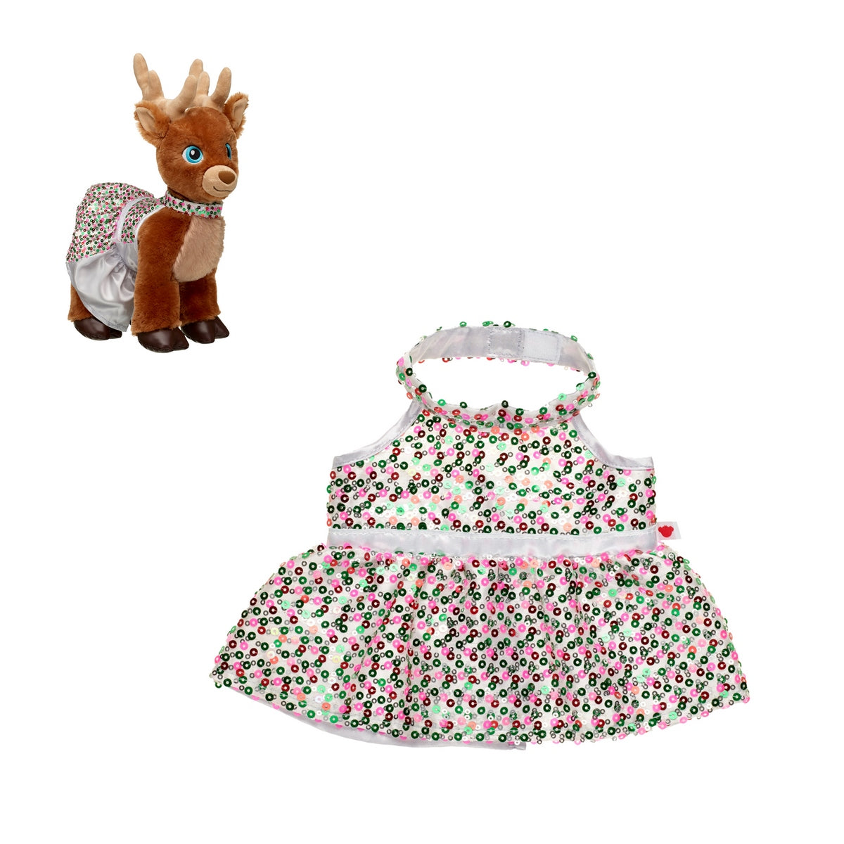 Vestido Lentejuelas Merry Mision Build-A-Bear Categoría: Ropa Build-a-Bear Tipo producto:  Accesorios para muñecas y muñecos de acción