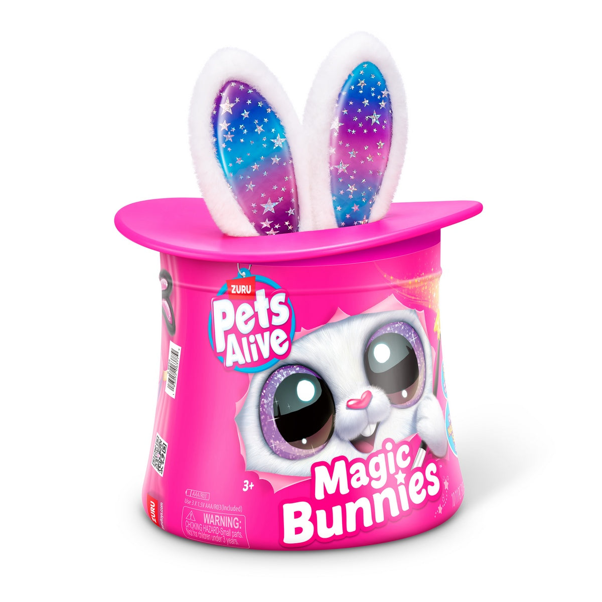 Peluche Conejo En Sombrero De Copa Pets Alive Zuru - Blanco