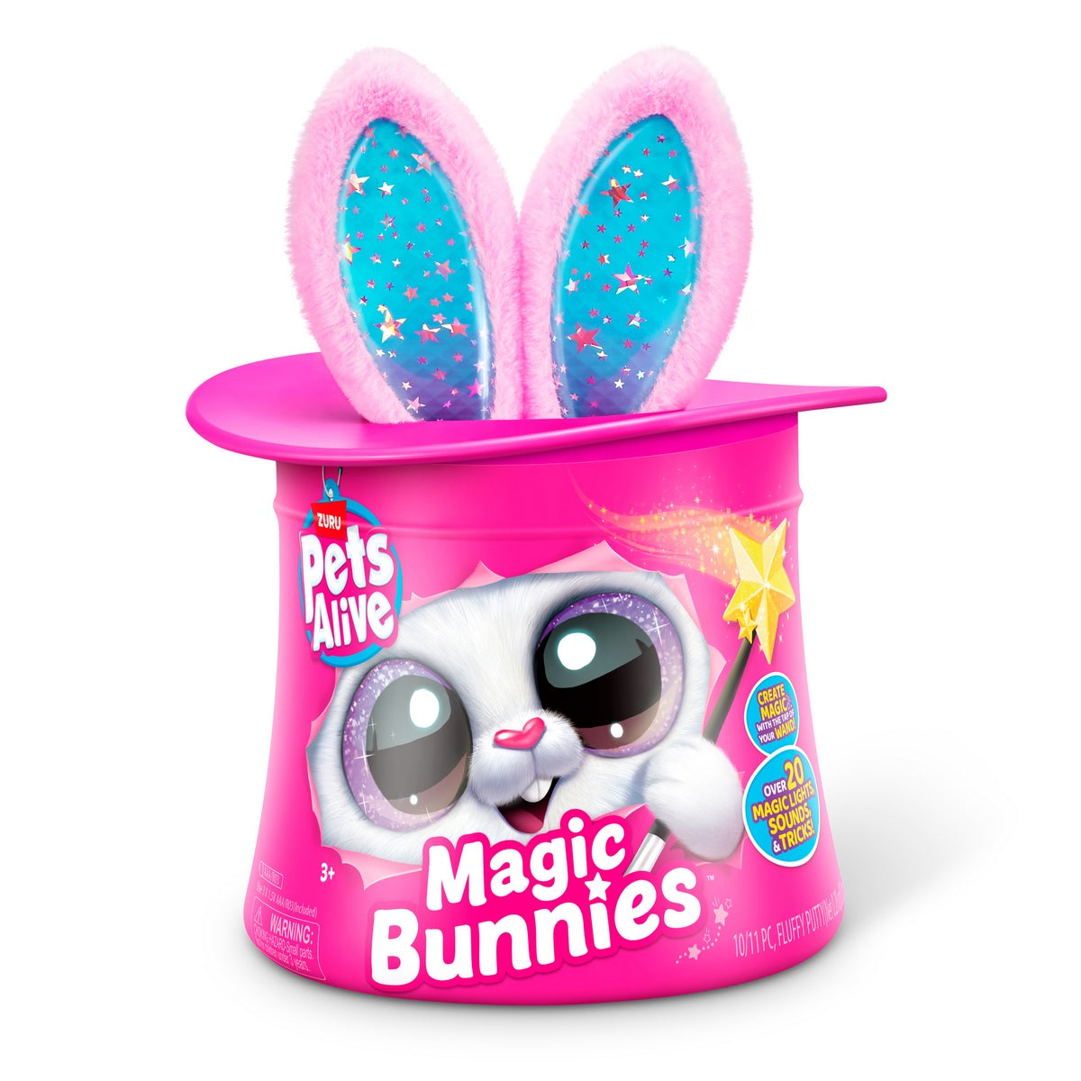 Peluche Conejo En Sombrero De Copa Pets Alive Zuru - Rosado