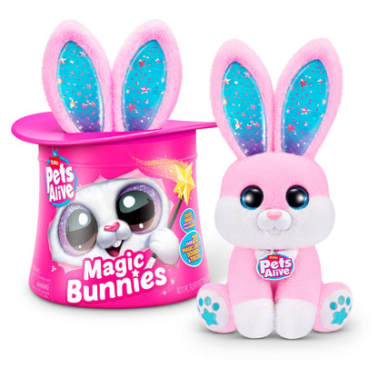 Peluche Conejo En Sombrero De Copa Pets Alive Zuru - Rosado