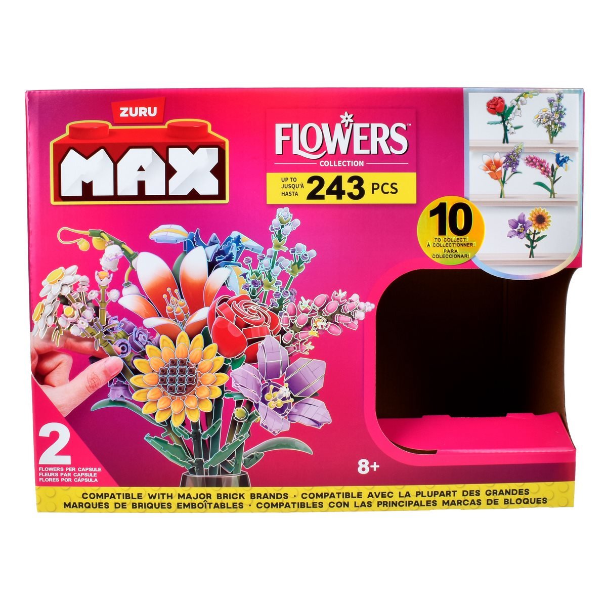 Set Bloques Flores Max -  Con Diferentes Modelos De Piezas