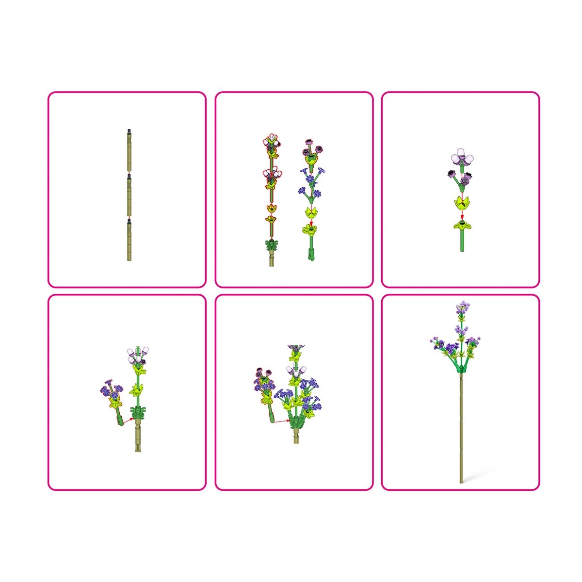 Set Bloques Rosas Max- Con Diferentes Modelos Y Piezas