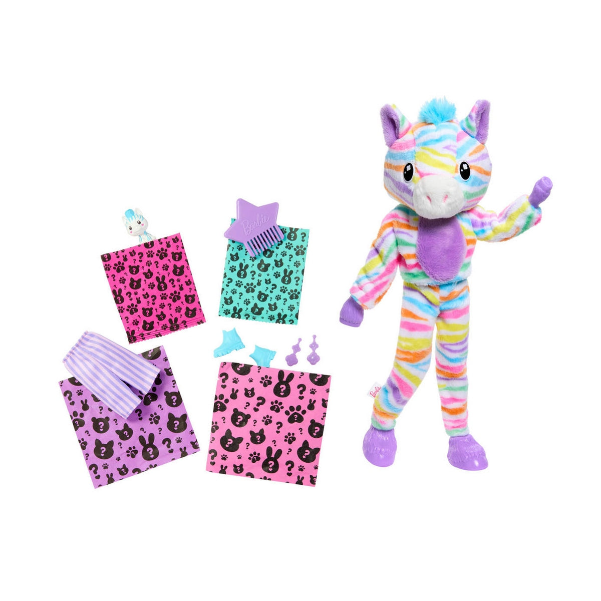 Barbie Cutie Reveal Colores De Ensueño Muñeca Sorpresa - Disfraz Cebra De Colores