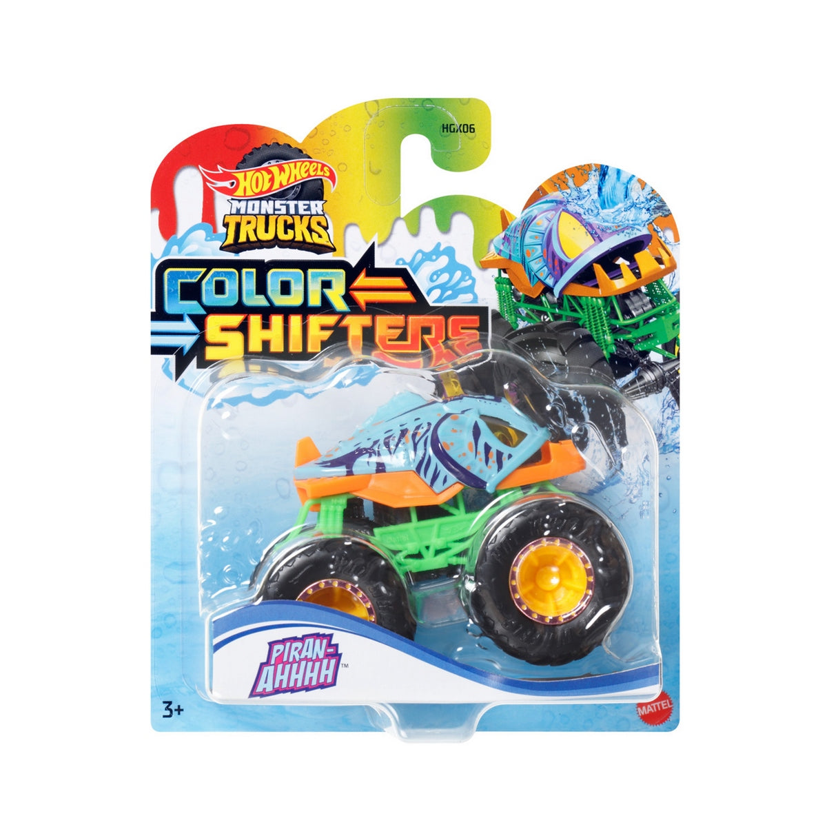 Hot Wheels Monster Trucks Color Shifters 1:64 - Piran-Ahhhh