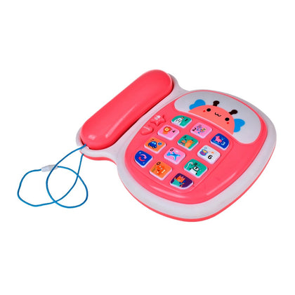Telefono Didáctico Con Luces Y Sonidos - Rosado