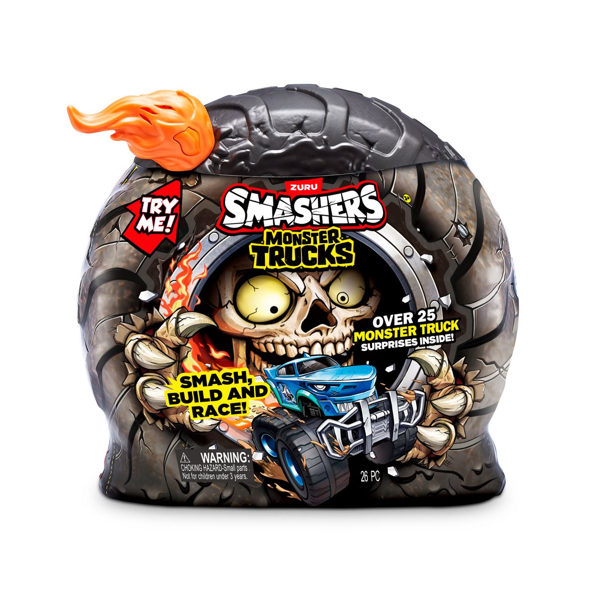 Rueda Sorpresa Con Playset Monster Truck Zuru - Naranja