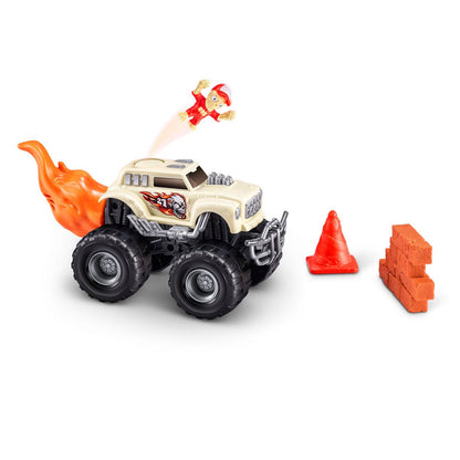 Rueda Sorpresa Con Playset Monster Truck Zuru - Naranja