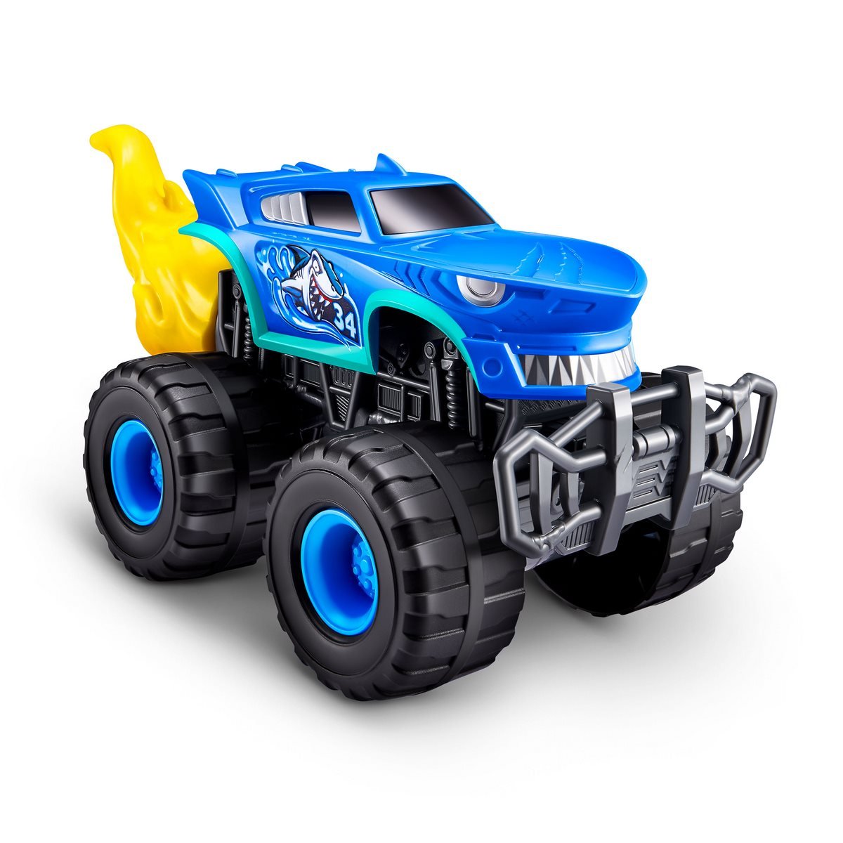 Rueda Sorpresa Con Playset Monster Truck Zuru - Amarillo