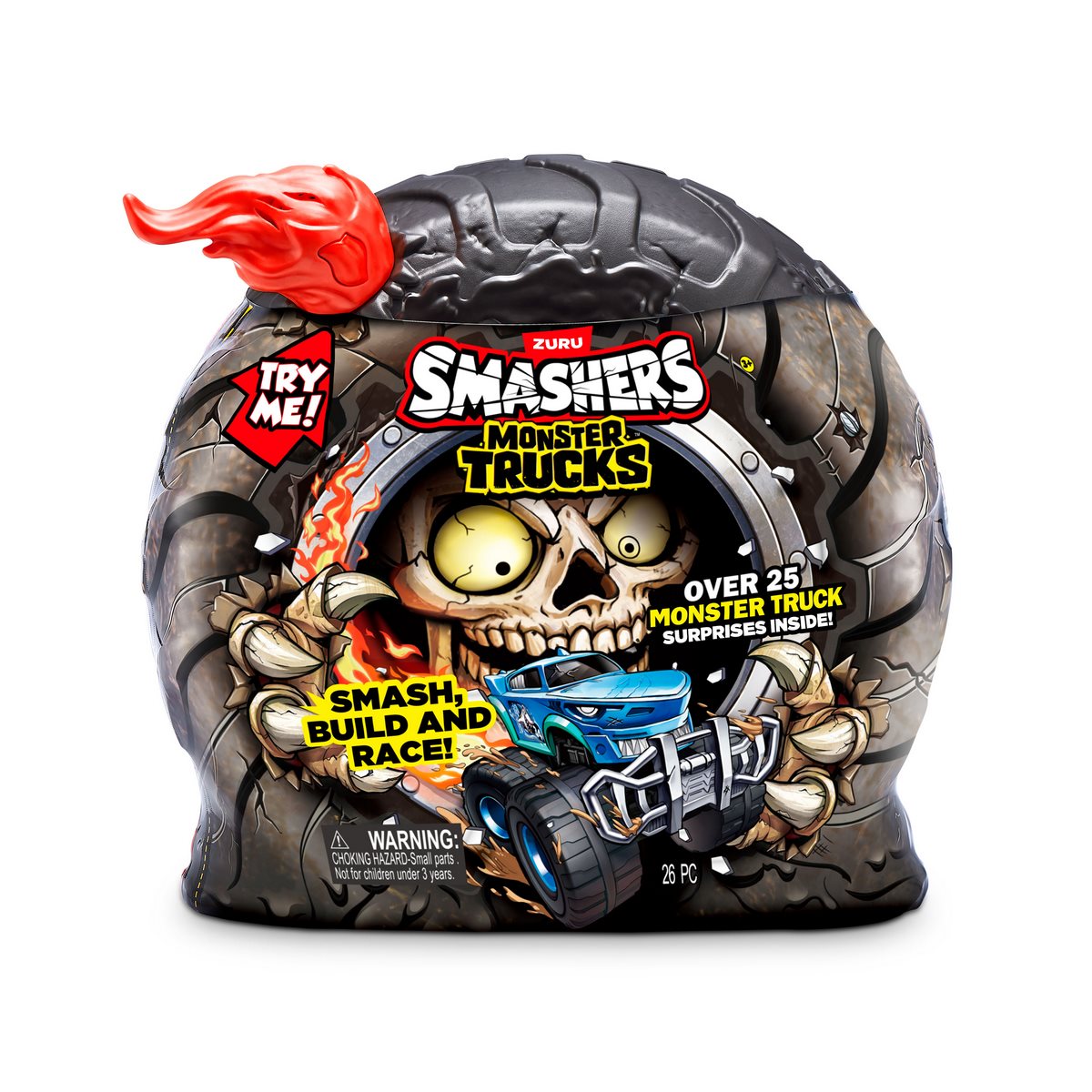 Rueda Sorpresa Con Playset Monster Truck Zuru - Rojo