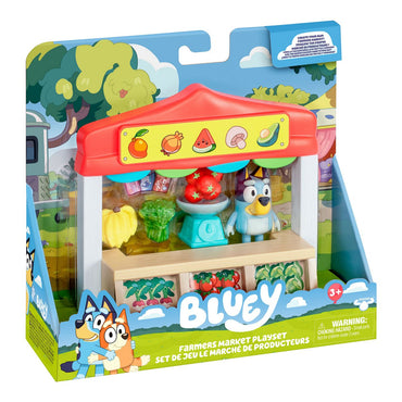 Bluey Mini Playset Juegos De Rol - Mercado De Frutas Y Verduras