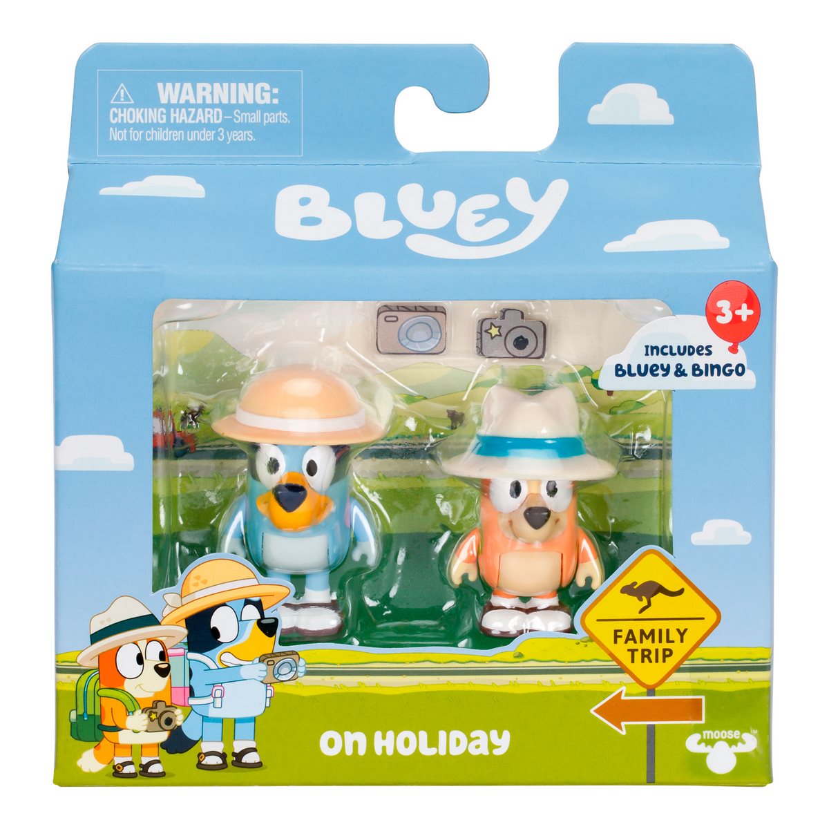 Bluey Pack 2 Figuras Personajes - Vacaciones