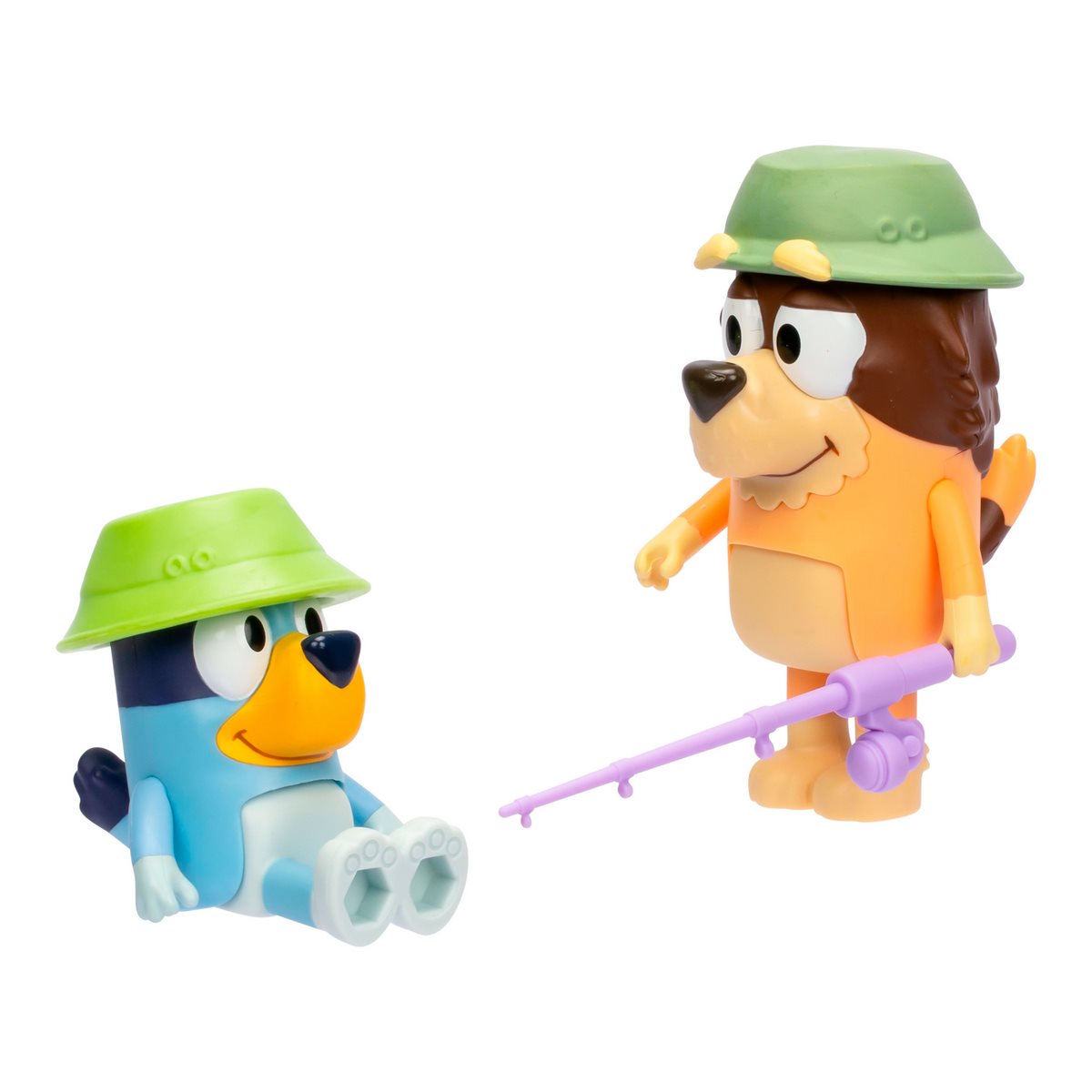 Bluey Pack 2 Figuras Personajes - Pescando Con El Abuelo