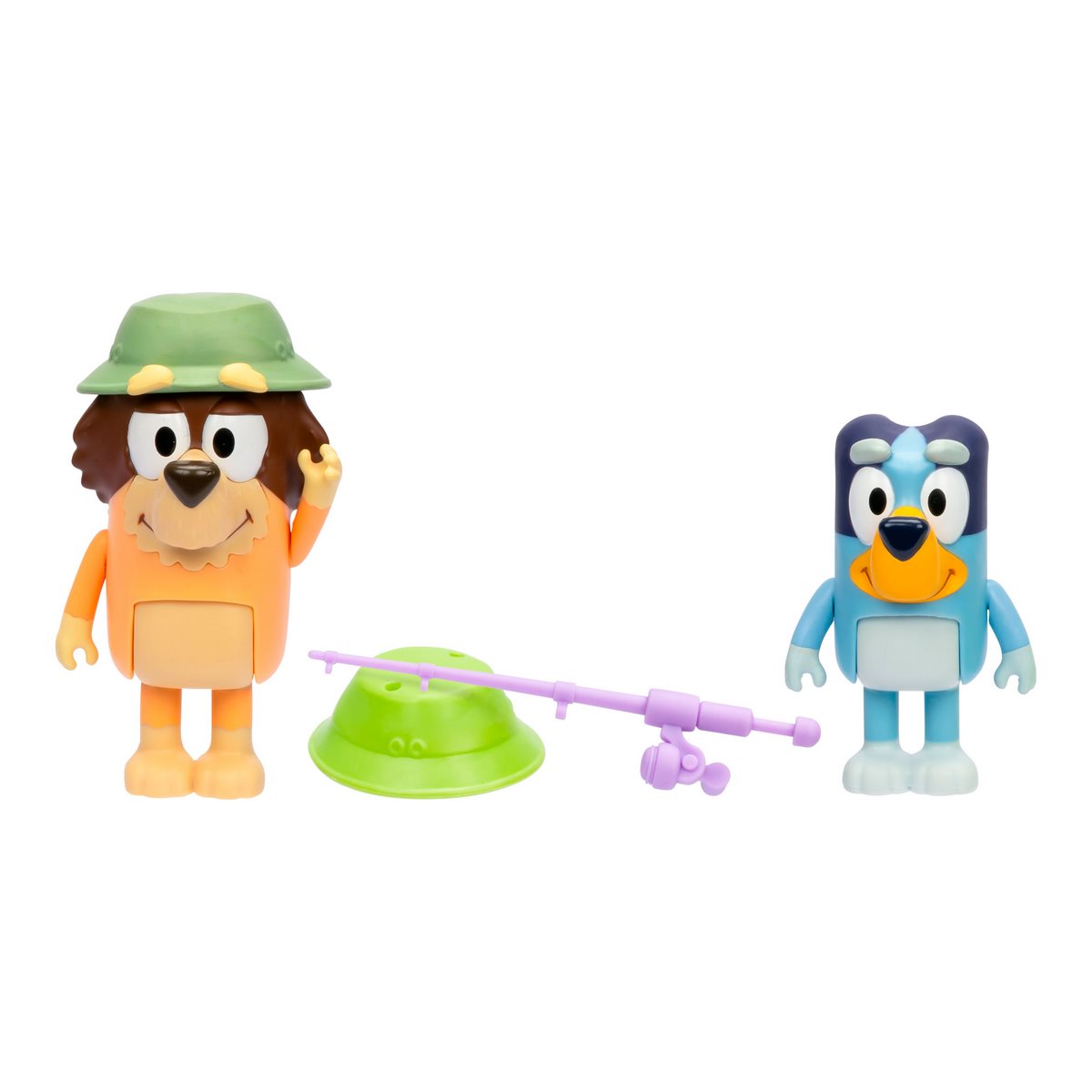 Bluey Pack 2 Figuras Personajes - Pescando Con El Abuelo