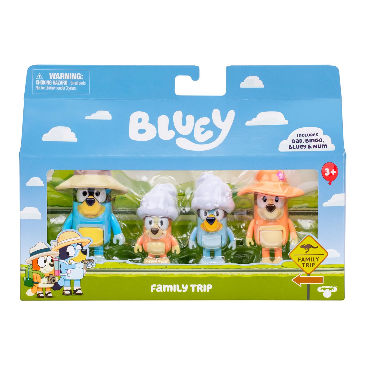 Bluey Set 4 Figuras - Viaje Familiar