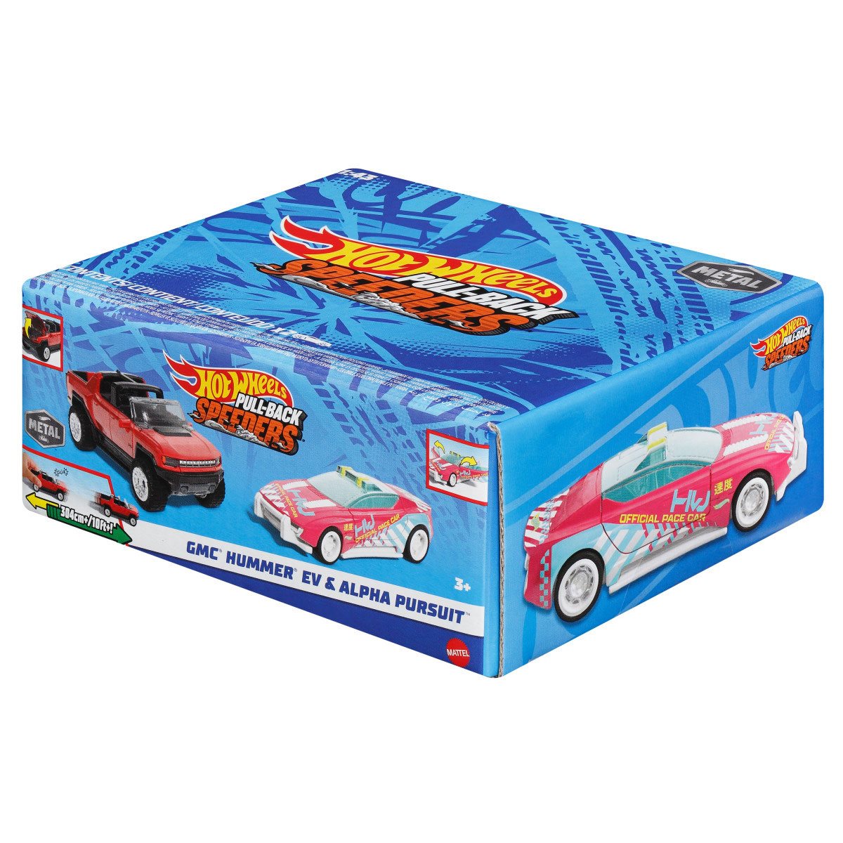 Hot Wheels Paquete De 2 Autos De Friccion Sorpresa - Gmc Hummer Y Alpha Pursuit