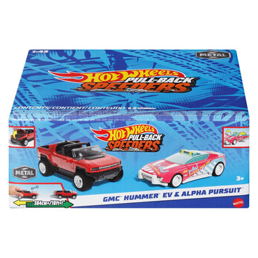 Hot Wheels Paquete De 2 Autos De Friccion Sorpresa - Gmc Hummer Y Alpha Pursuit