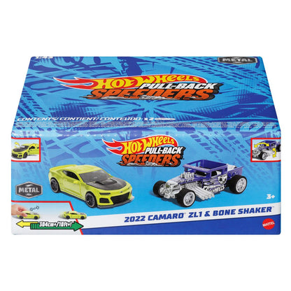 Hot Wheels Paquete De 2 Autos De Friccion Sorpresa - 2022 Camaro Zl1 Y Bone Shaker