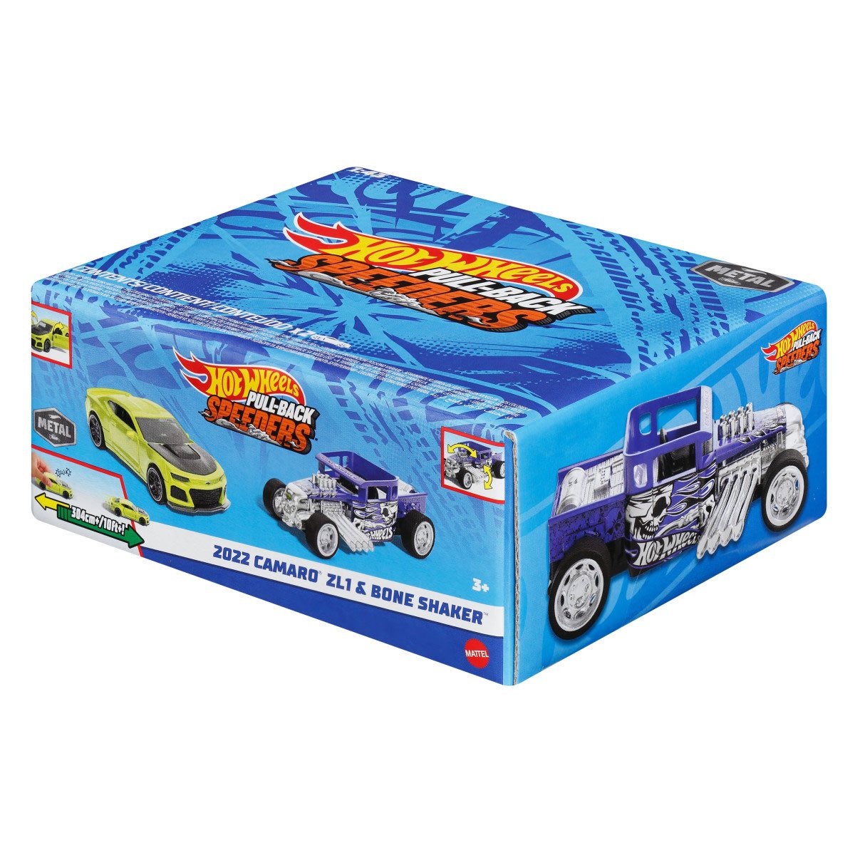 Hot Wheels Paquete De 2 Autos De Friccion Sorpresa - 2022 Camaro Zl1 Y Bone Shaker