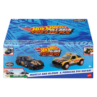 Hot Wheels Paquete De 2 Autos De Friccion Sorpresa - Muscle And Blown Y Porshe 914 Safari