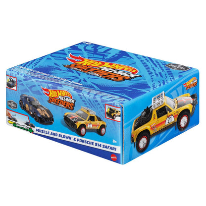 Hot Wheels Paquete De 2 Autos De Friccion Sorpresa - Muscle And Blown Y Porshe 914 Safari