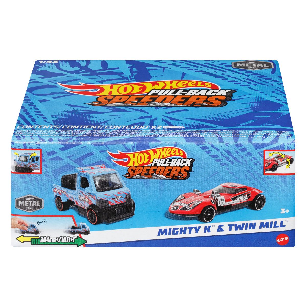 Hot Wheels Paquete De 2 Autos De Friccion Sorpresa - Mighty K Y Twin Mill