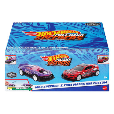 Hot Wheels Paquete De 2 Autos De Friccion Sorpresa - Mod Speeder Y 2004 Mazda Rx8 Custom
