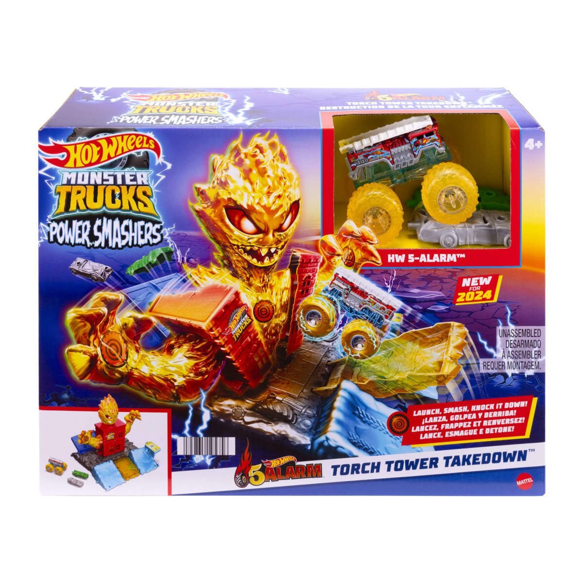 Hot Wheels Monster Trucks Arena Energía Demolición Apaga El Fuego