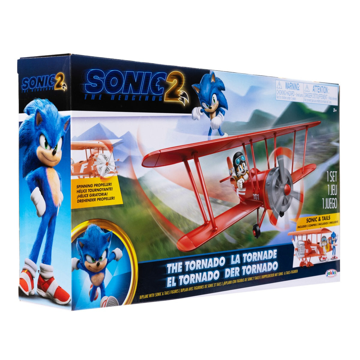 Avion Biplano Sonic Con Figura 6 Cms