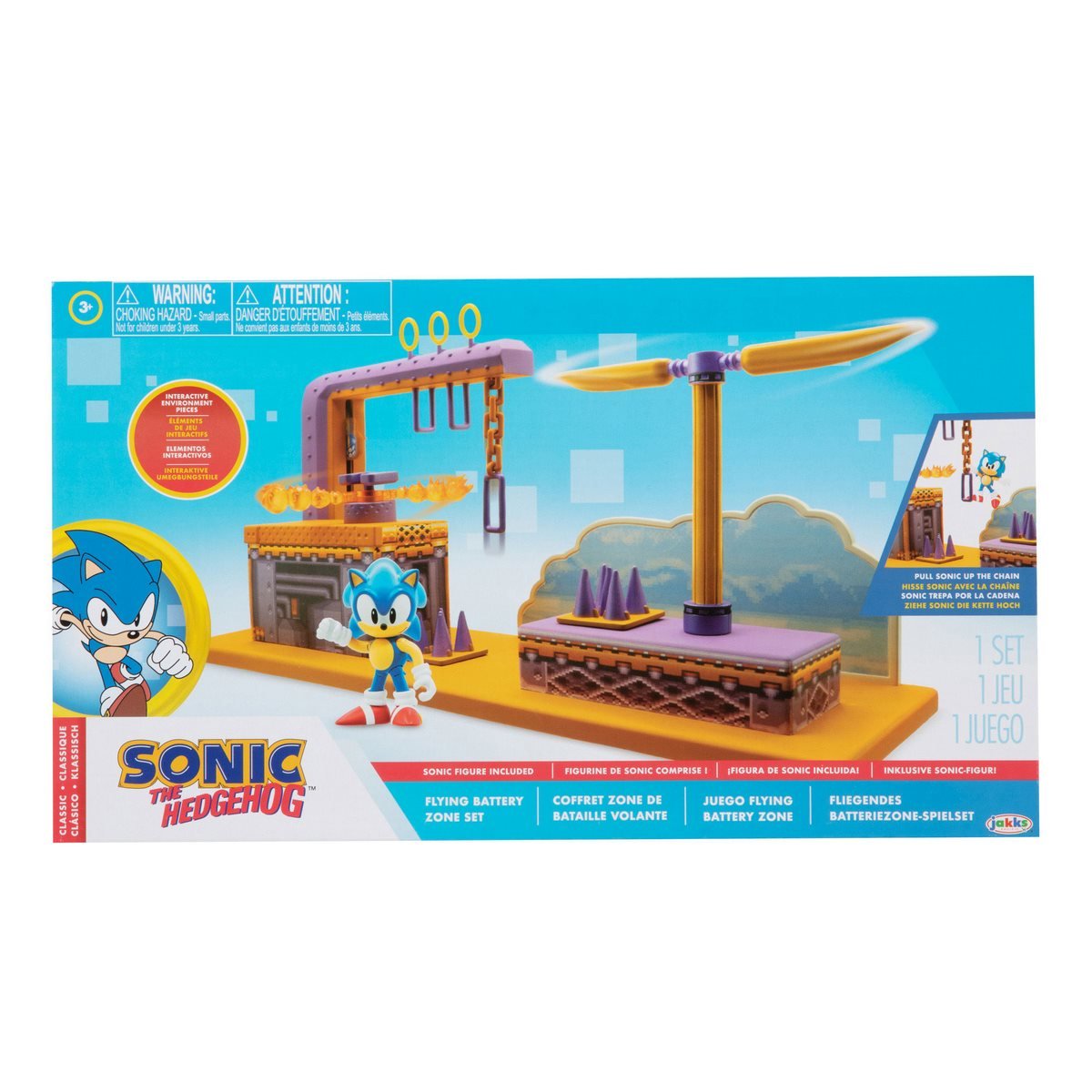 Playset Zone Flying Battery Con Figura Sonic 6 Cms